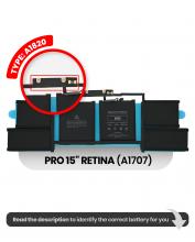 BATTERY (A1820) COMPATIBLE FOR MACBOOK PRO 15